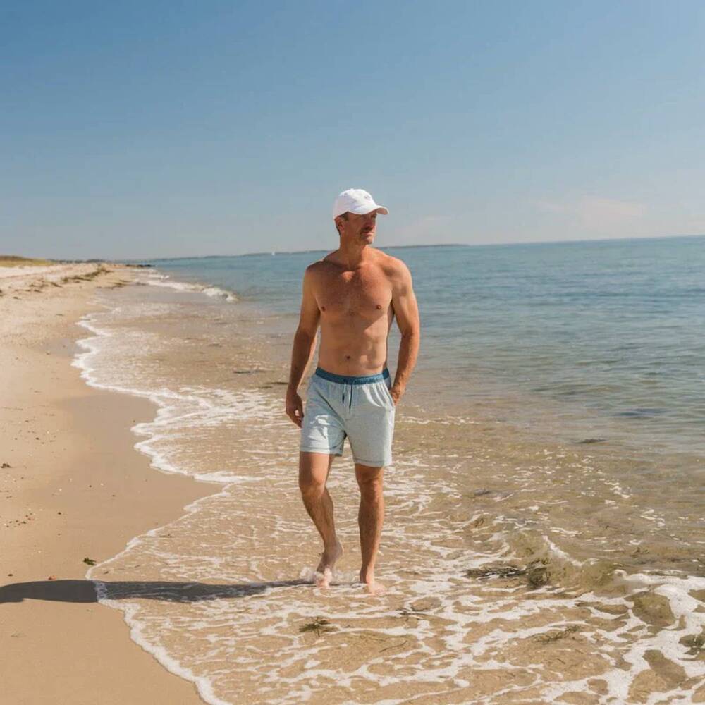 NEW GENTEAL marina performance swim trunks in great white